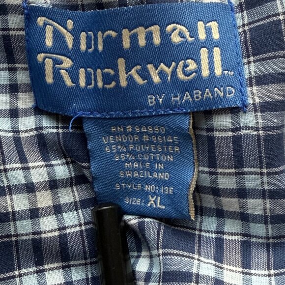 Norman Rockwell By Haband Mens XL Plaid Button-Up Western Short Sleeve Shirt - Picture 3 of 7